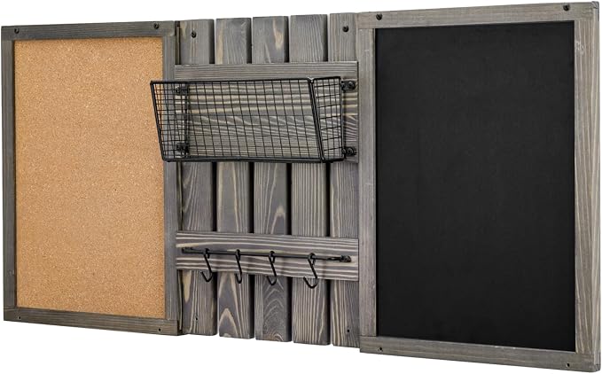 MyGift 3 Panel Wall Mounted Entryway Bulletin Board Combo Set - Image 6
