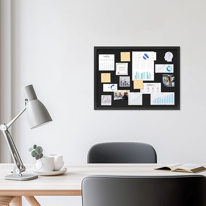 DAHAPYBOO Cork Board with Linen Black 2Pack, Bulletin Board 23"x17", Corkboards - Image 3
