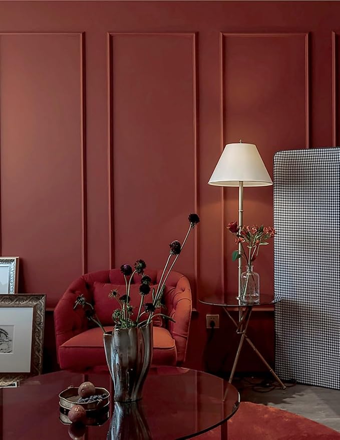 Dimoon 78.7''x17.7''Brick Red Peel and Stick Wallpaper Contact Paper Modern - Image 6