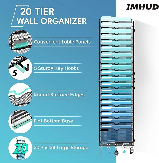 20-Tier Wall File Organizer - Image 2
