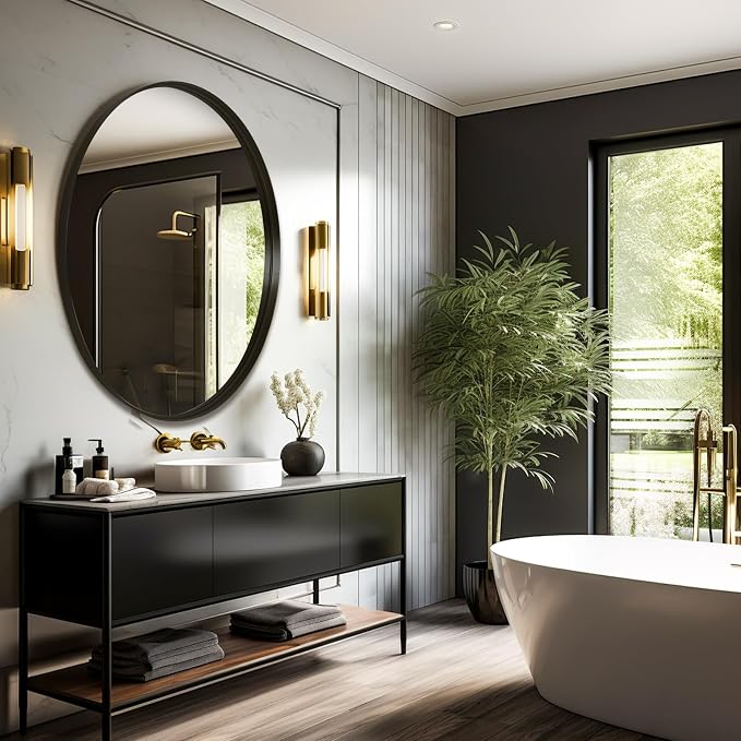 24 Inch Round Bathroom Mirror - Image 8