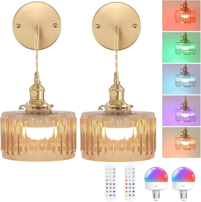 Shenmoyl Battery Operated Wall Sconce by Shenmoyl