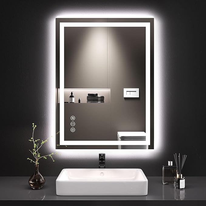 LOAAO 24X32 LED Bathroom Mirror by LOAAO