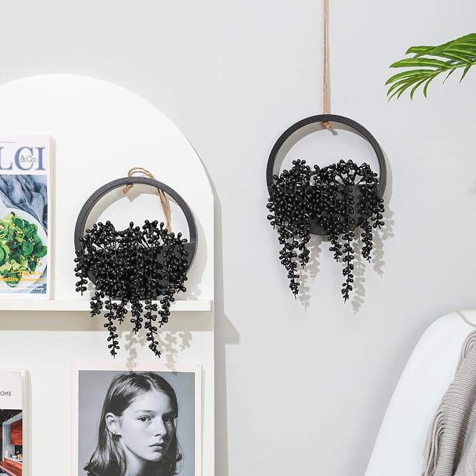 Artificial Hanging Plants Hanging Planter Fake Succulents Artificial String of - Image 6