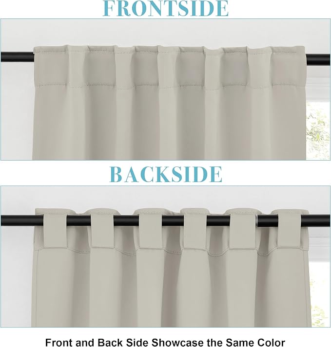 RYB HOME Blackout Curtains for Living Room, Privacy Thermal Insulating Window - Image 6