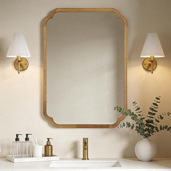 WallBeyond 28" x 40" Rounded Corner Arch Wall Mirror by WallBeyond