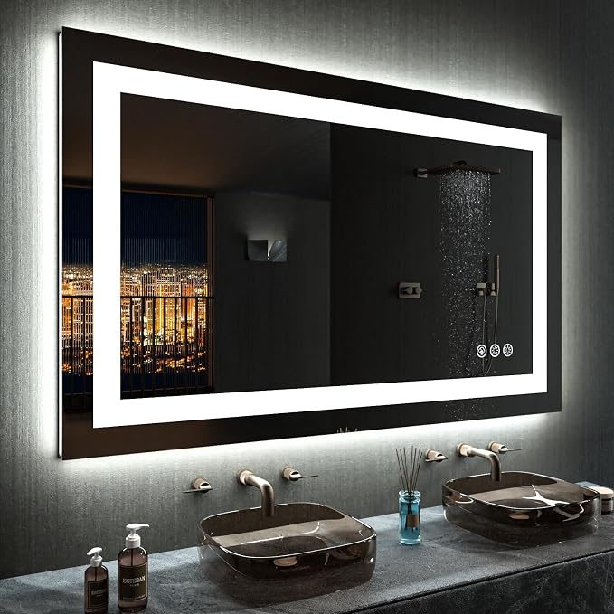 LOAAO 48"X28" LED Bathroom Mirror - Image 2