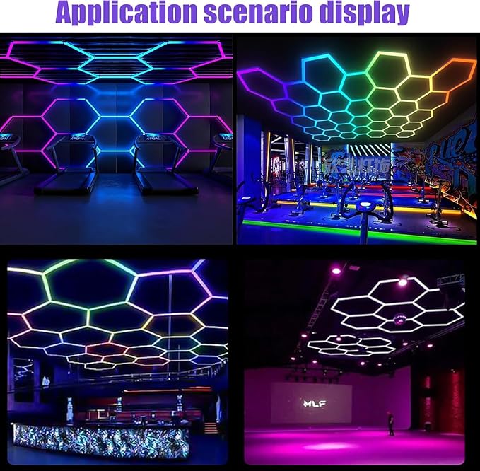 25Pack RGB 5 Hexagon LED Garage/Wall Lights, RGB 358 Kinds of Changes Dimmable - Image 7