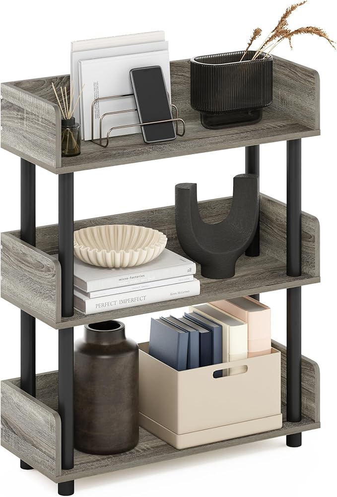 Furinno TURN-N-TUBE Display Shelf, 3-Tier Storage Shelves by Furinno-FitsYourSpaceFitsYourBudget