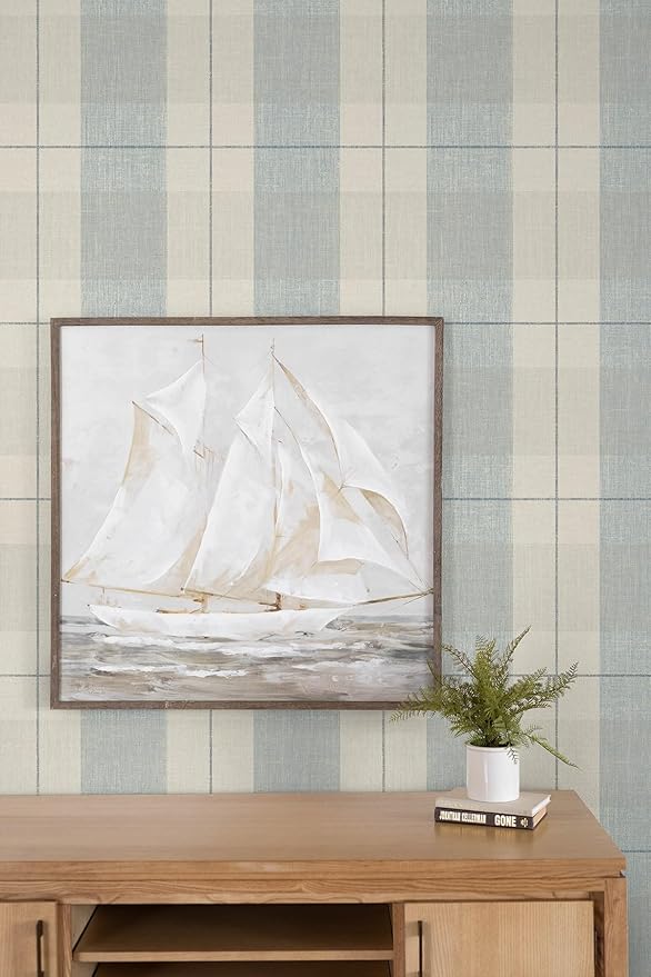 NextWall Lenox Hill Plaid Peel and Stick Wallpaper - Image 4