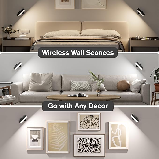 Hensam Wireless Battery Operated Wall Sconces - Image 6