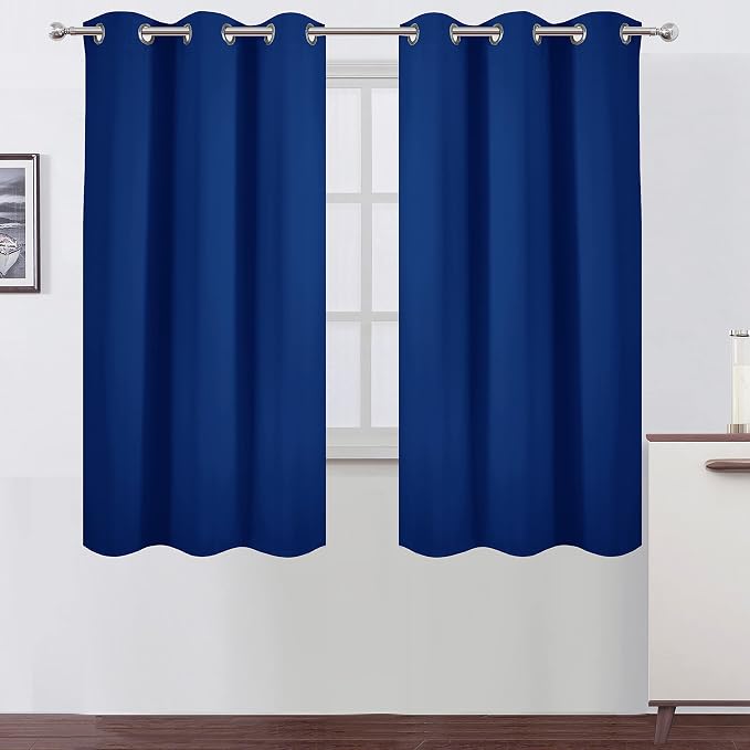 LEMOMO Blackout Curtains 42 x 63 inch/Royal Blue Curtains Set of 2 by Lemomo
