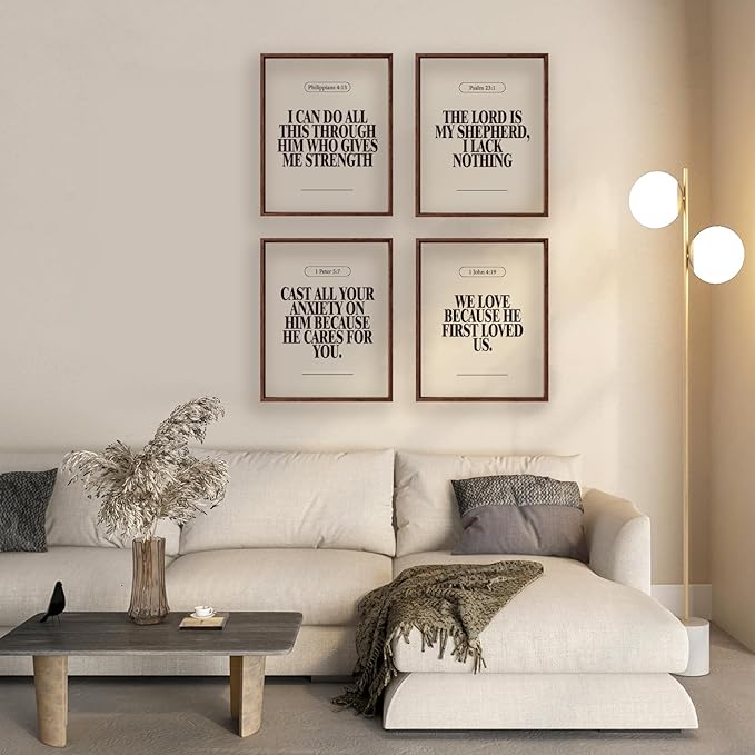 Locomiss Black and White Christian Wall Art Decor Posters, Modern Bible Verse - Image 7