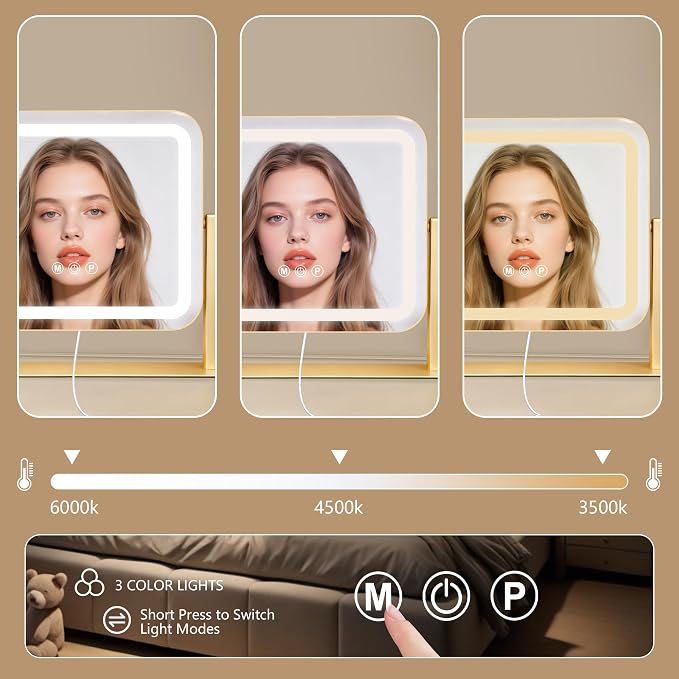 Ratsamee Gold Vanity Mirror - Image 4