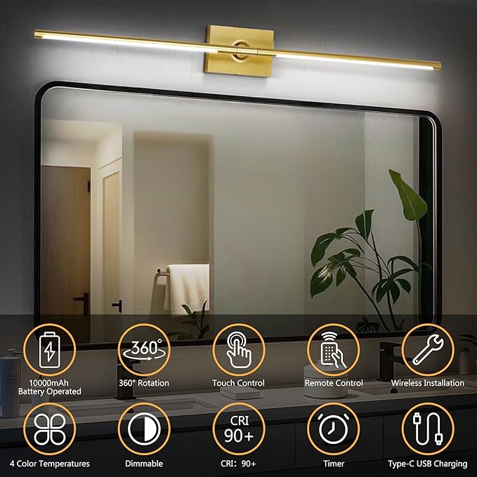1 Pack Rechargeable Wall Sconce - Image 3