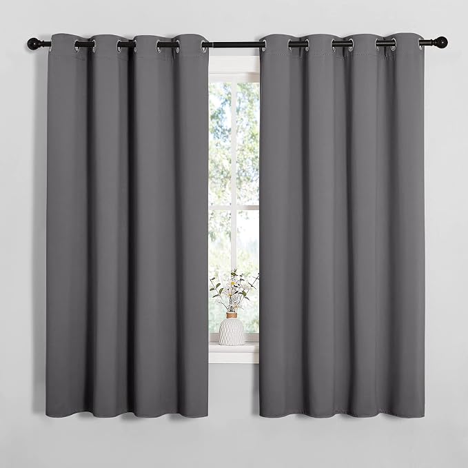 NICETOWN Grey Blackout Curtain Panels - Image 2