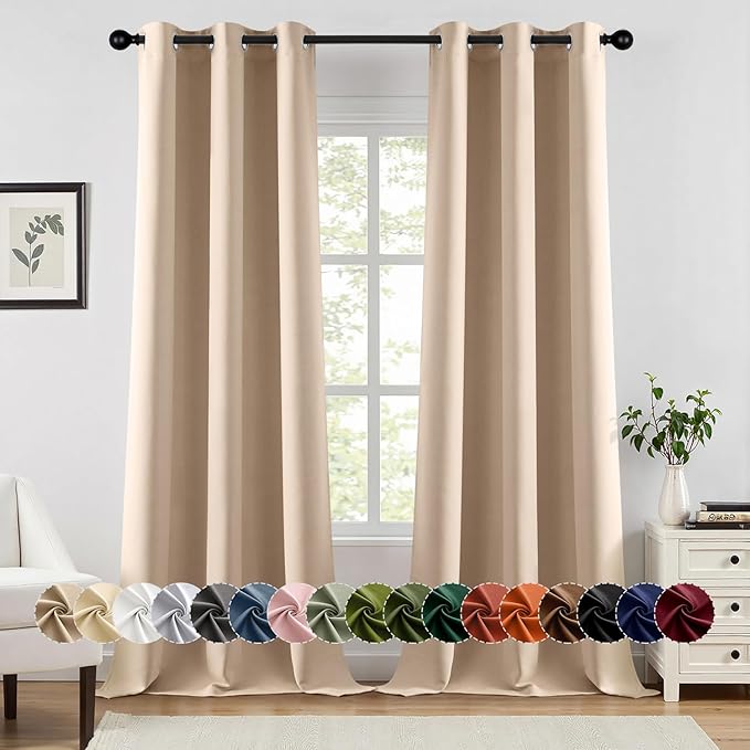 MIULEE Blackout Curtains for Bedroom Living Room 2 Panels, Thermal Insulated by MIULEE