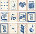 KBKBART 12pcs Blue Lucky Poster by KBKBART