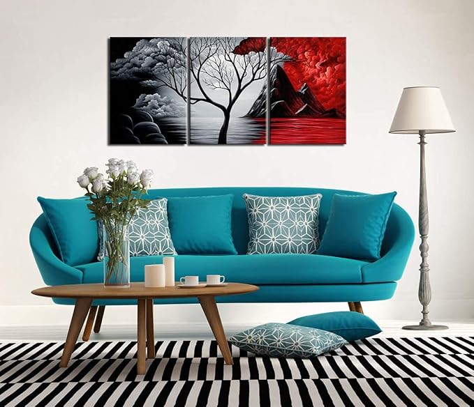 Wieco Art Extra Large The Cloud Tree Modern Gallery Wrapped Giclee Canvas Print - Image 8