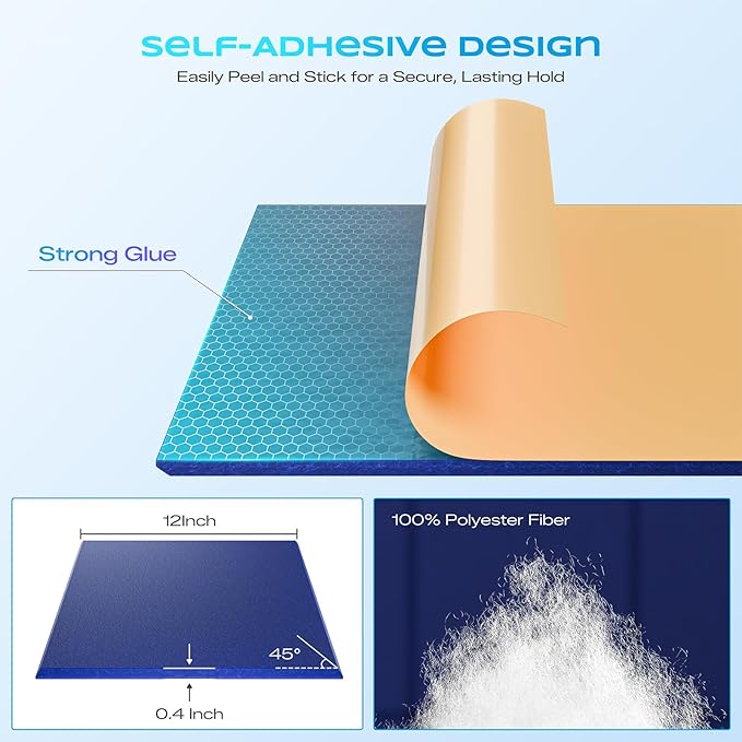 12 Pack Self-Adhesive Acoustic Panels, Soundproof Wall Panels - Image 2