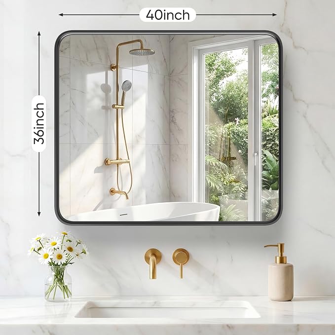 NEWBULIG 36X40 Inch Bathroom Mirror - Image 2