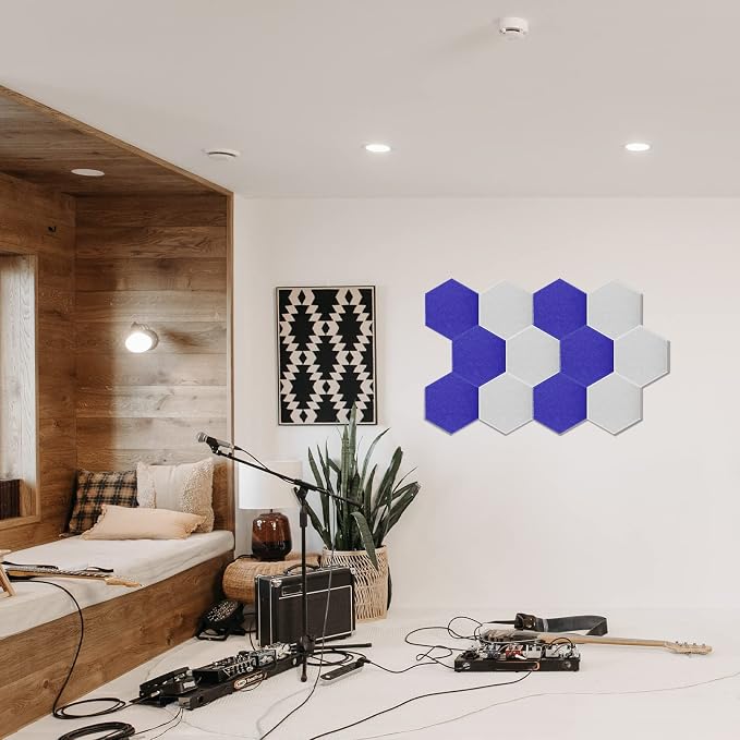 18Pack Hexagon Acoustic Panels 12" X 10" X 0.4" Sound Proof Panels, High - Image 7