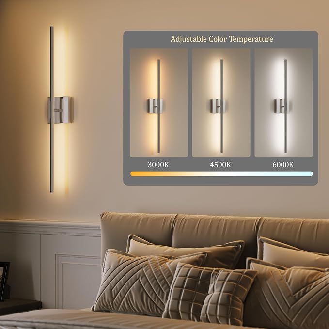 Morauroral Battery Operated Wall Sconces Set of 2, Dimmable Battery Wall Sconce - Image 6