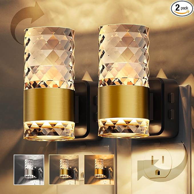 L LOHAS LED Night Light, Modern Night Lights Plug into Wall, 2 Pack by LLOHASLED