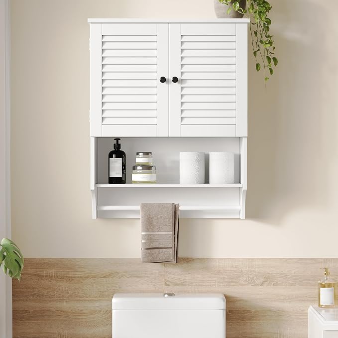 ChooChoo Medicine Cabinet, Bathroom Wall Cabinet, 2 Doors Over The Toilet Space - Image 2