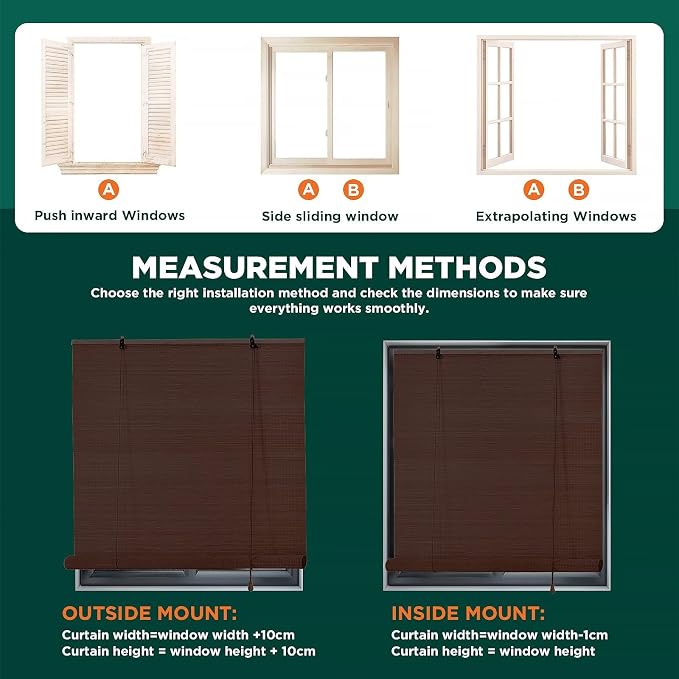 Bamboo Blinds for Interior Windows, Custom Roller Shades for Indoor Window and - Image 7