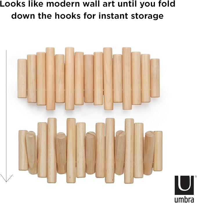 Umbra Picket Wall-Mounted Coat Rack Rail Hook - Image 13