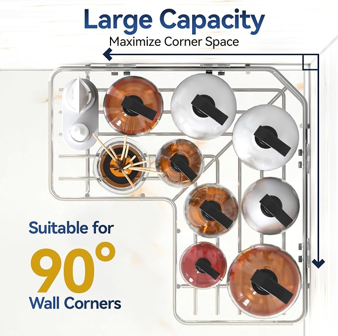 YASONIC Corner Shower Caddy Organizer, Self-Adhesive Rustproof Bath Shelves - Image 5