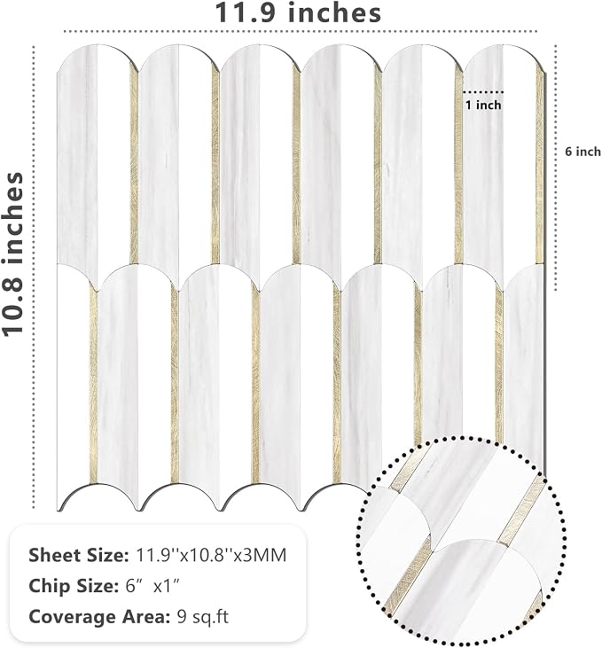 Vamos Tile Peel and Stick Backsplash Seamless Tile, 10-Sheet Stick on Backsplash - Image 9