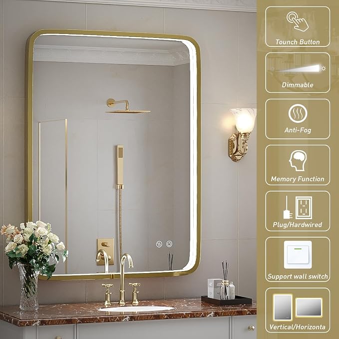 24x32 Inch LED Bathroom Mirror - Image 3