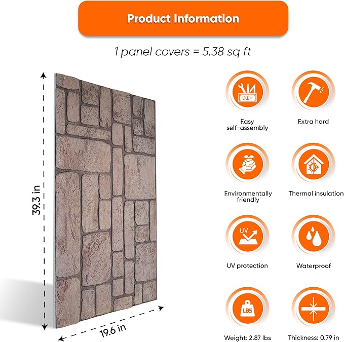 IZODEKOR 3D Brick Effect Wall Panels - Image 3