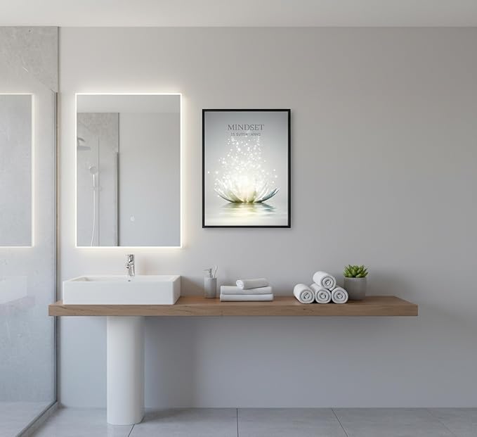 Floating Framed Zen Wall Art, Just Breathe Picture Poster - Image 8