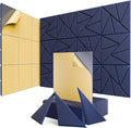 12 Pack Acoustic Panels with Self-Adhesive, Sound Panels High Density, by ROOME