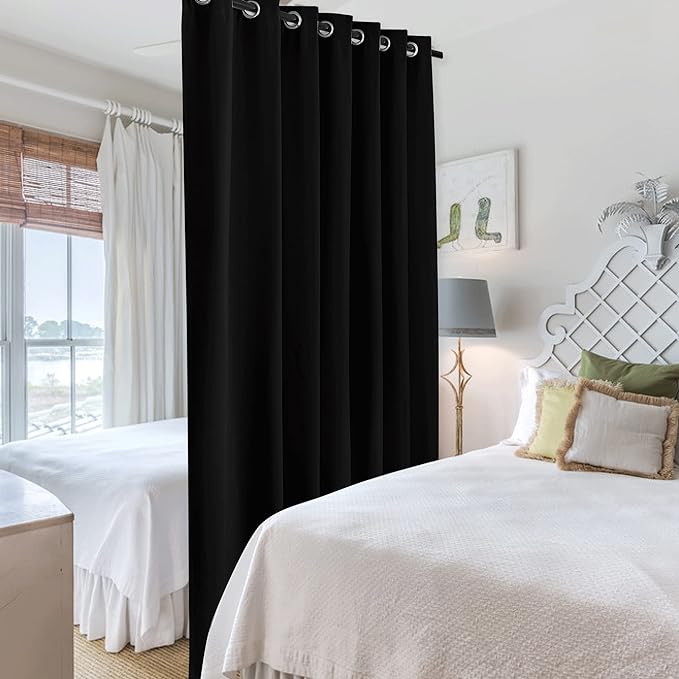 RYB HOME Room Divider Blackout Curtains, Portable Wind Proof Noise Reducing - Image 4