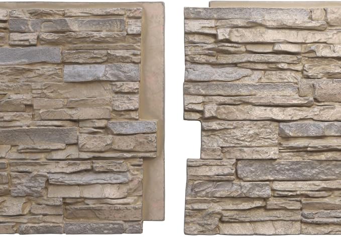EverStone Canyon Ridge Faux Stone Panel, 45 3/4"W x 24 1/2"H x 1 1/4"D - Image 8