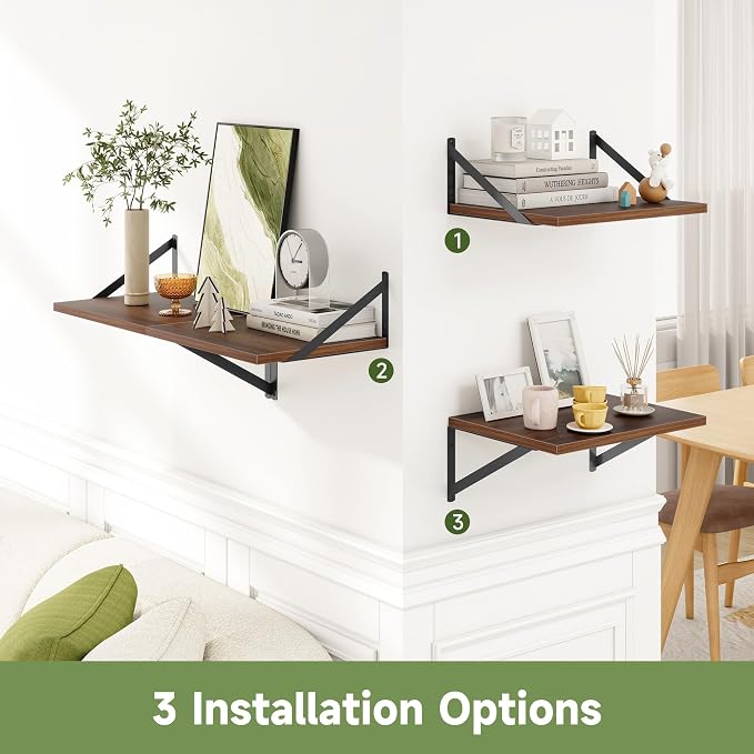 Heimlove 12 Inch Deep Floating Shelves - Image 6