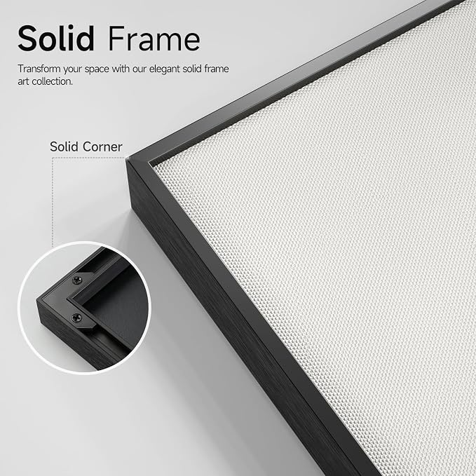 Framed Black and White Gray Modern Abstract Wall Art, Minimalist Art Prints - Image 5