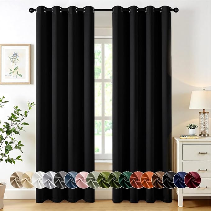 MIULEE Blackout Curtains for Bedroom Living Room 2 Panels, Thermal Insulated by MIULEE