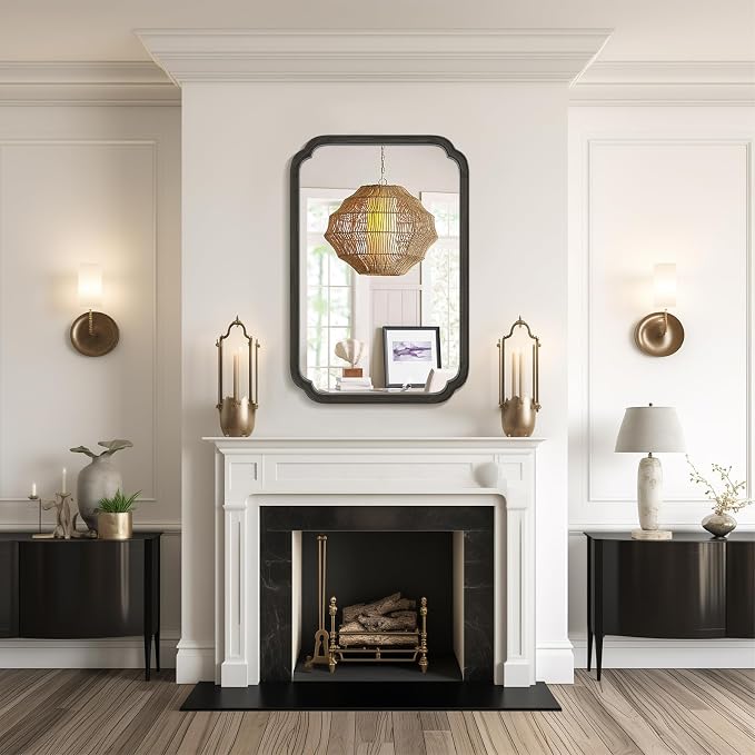 WallBeyond 24" x 36" Rounded Corner Arch Wall Mirror - Image 4