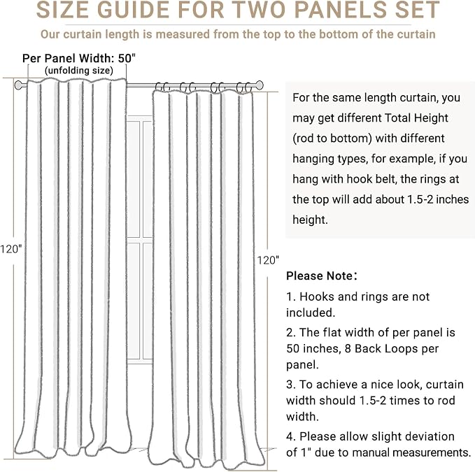 100% Blackout Shield Linen Blackout Curtains - Image 8