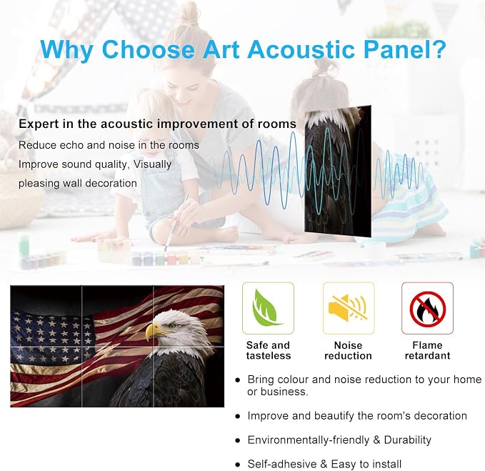 JBER Art Acoustic Panels, 47.2X27 Inches Acoustical Wall Panels, Sound - Image 6