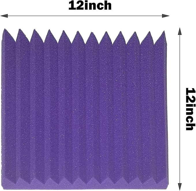 24 Pack Sound Proof Foam Panels|1"×12"×12" Quick-Recovery Soundproof Wall - Image 2