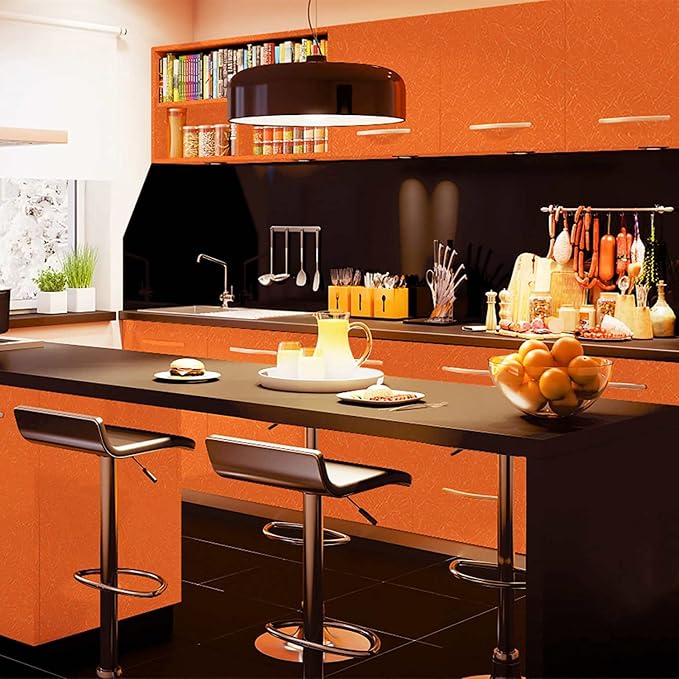 Abyssaly Orange Peel and Stick Wallpaper Removable Self Adhesive Wallpaper - Image 7