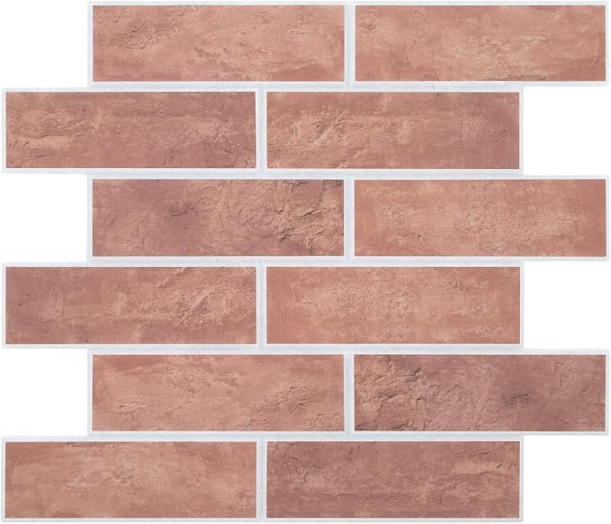 8-Pack 3D Faux Brick Acoustic Wall Panels, 11.8" x 11.8" PET Soundproof & Noise by premiumqualitypeelandsticktile