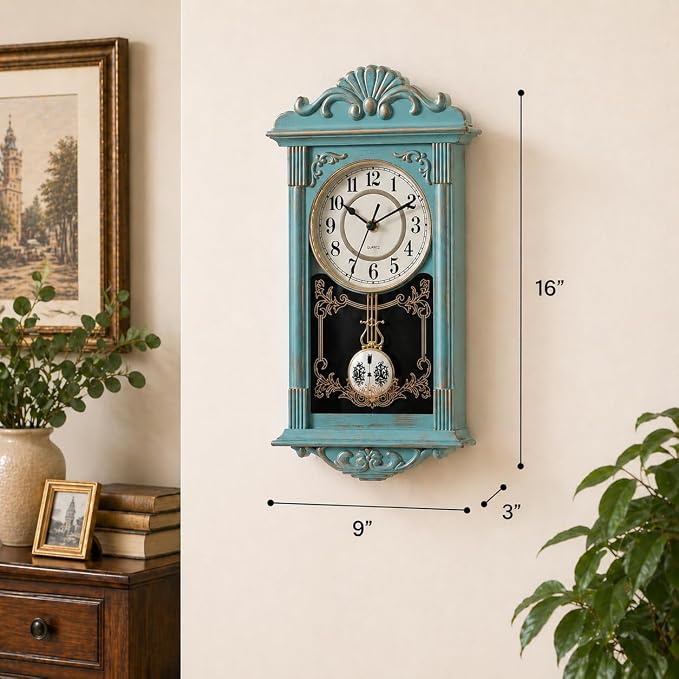 Clockswise Vintage Grandfather-Style Wall Clock - Image 2