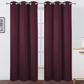 LEMOMO Burgundy Red Thermal Blackout Curtains/42 x 84 Inch/Set of 2 Panels Room by Lemomo